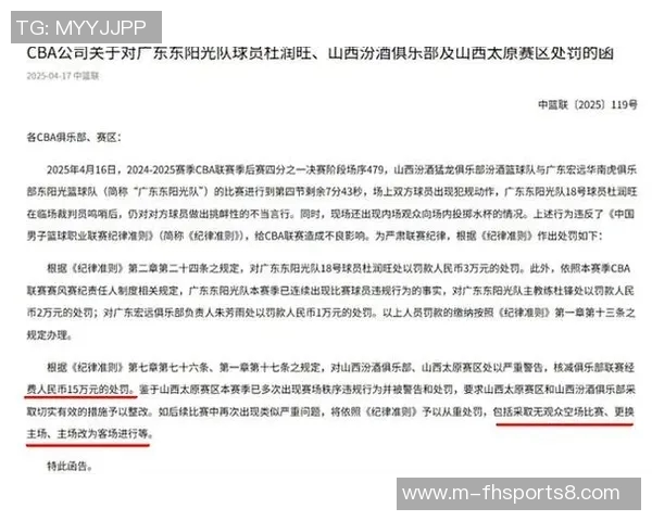 CBA重磅罚单揭晓杜锋因何原因被罚款两万元真相揭秘